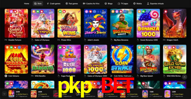 Interface do App pkp bet